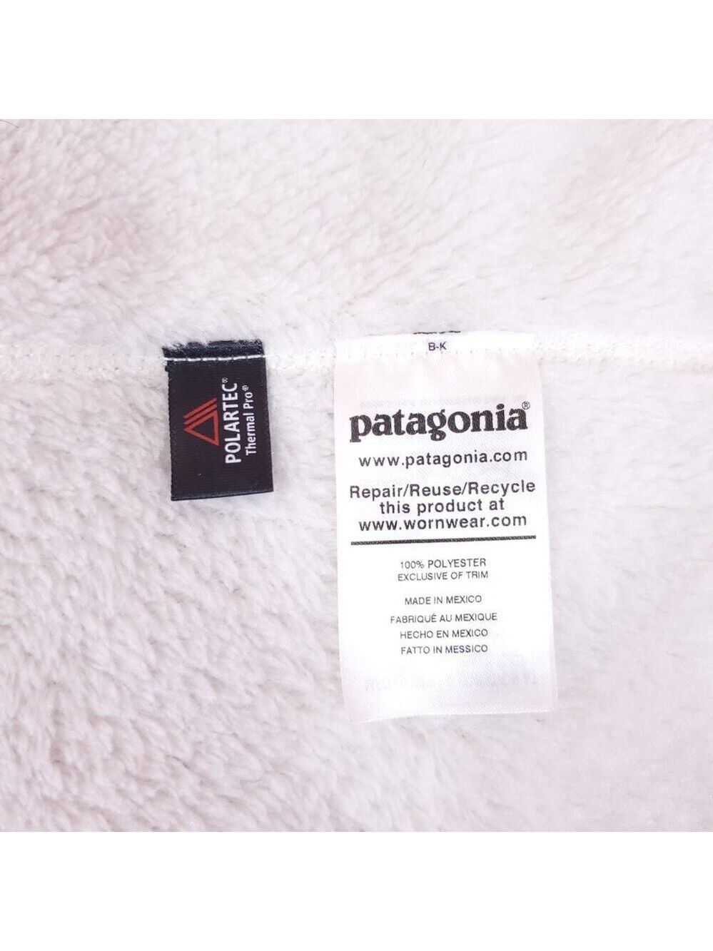 Patagonia Womens Small Re-Tool Snap-T Pullover Polartec Thermal Pro White 25443 - Picture 12 of 16